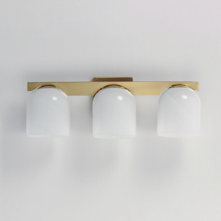 Maxim - 21233MRNAB - Three Light Bath Vanity - Scoop - Natural Aged Brass