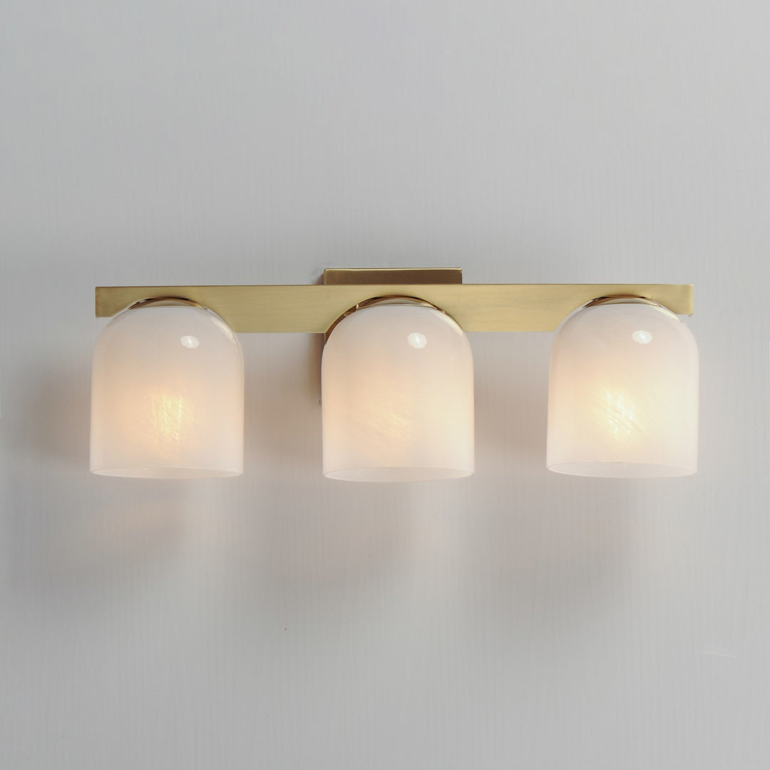 Maxim - 21233MRNAB - Three Light Bath Vanity - Scoop - Natural Aged Brass