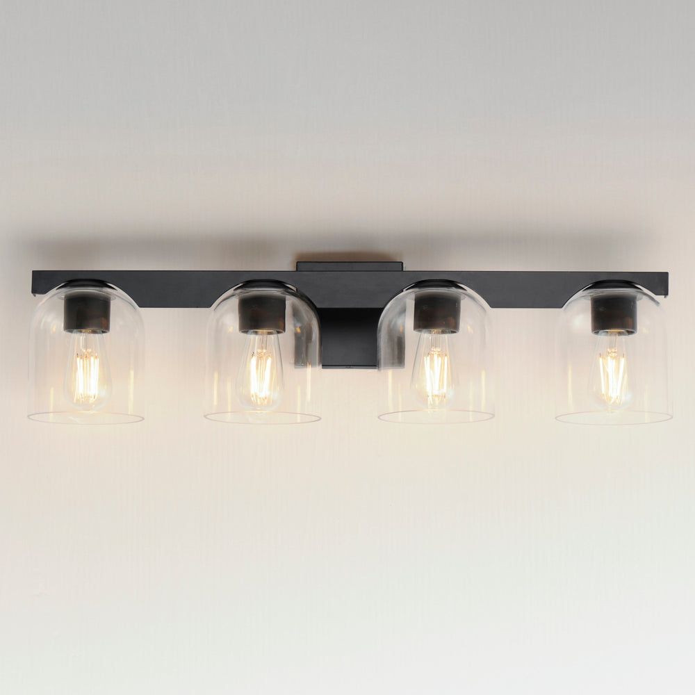 Maxim - 21234CLBK - Four Light Bath Vanity - Scoop - Black