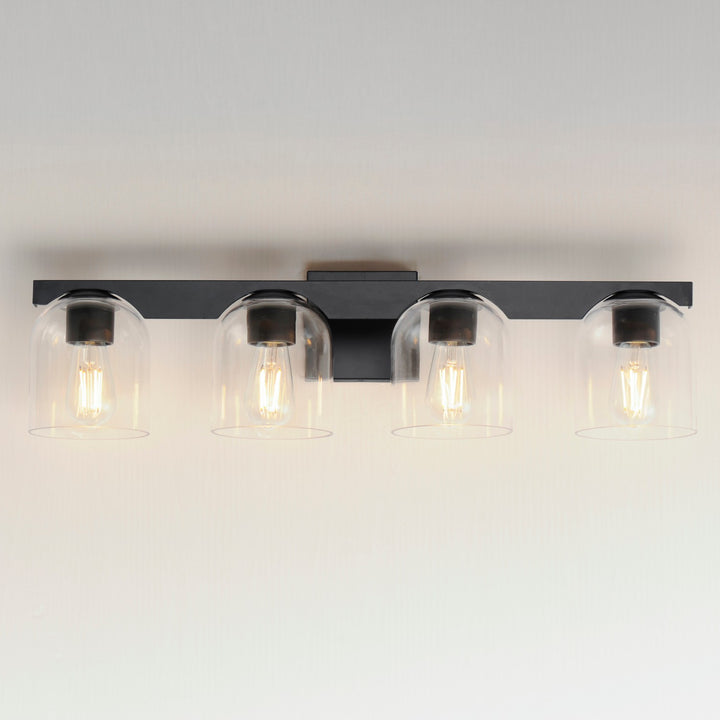 Maxim - 21234CLBK - Four Light Bath Vanity - Scoop - Black