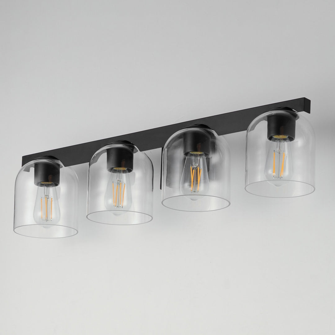 Maxim - 21234CLBK - Four Light Bath Vanity - Scoop - Black
