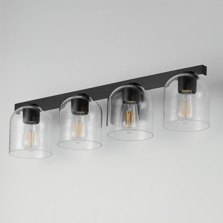 Maxim - 21234CLBK - Four Light Bath Vanity - Scoop - Black