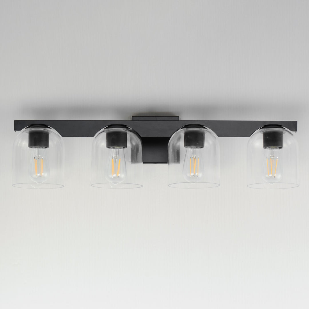 Maxim - 21234CLBK - Four Light Bath Vanity - Scoop - Black