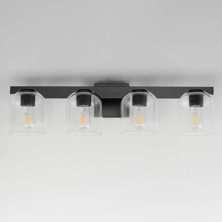 Maxim - 21234CLBK - Four Light Bath Vanity - Scoop - Black