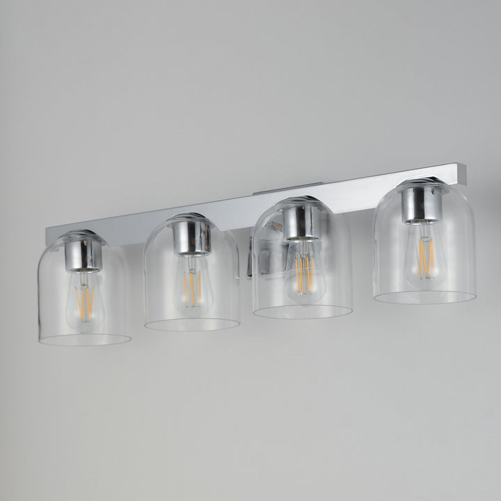 Maxim - 21234CLPC - Four Light Bath Vanity - Scoop - Polished Chrome