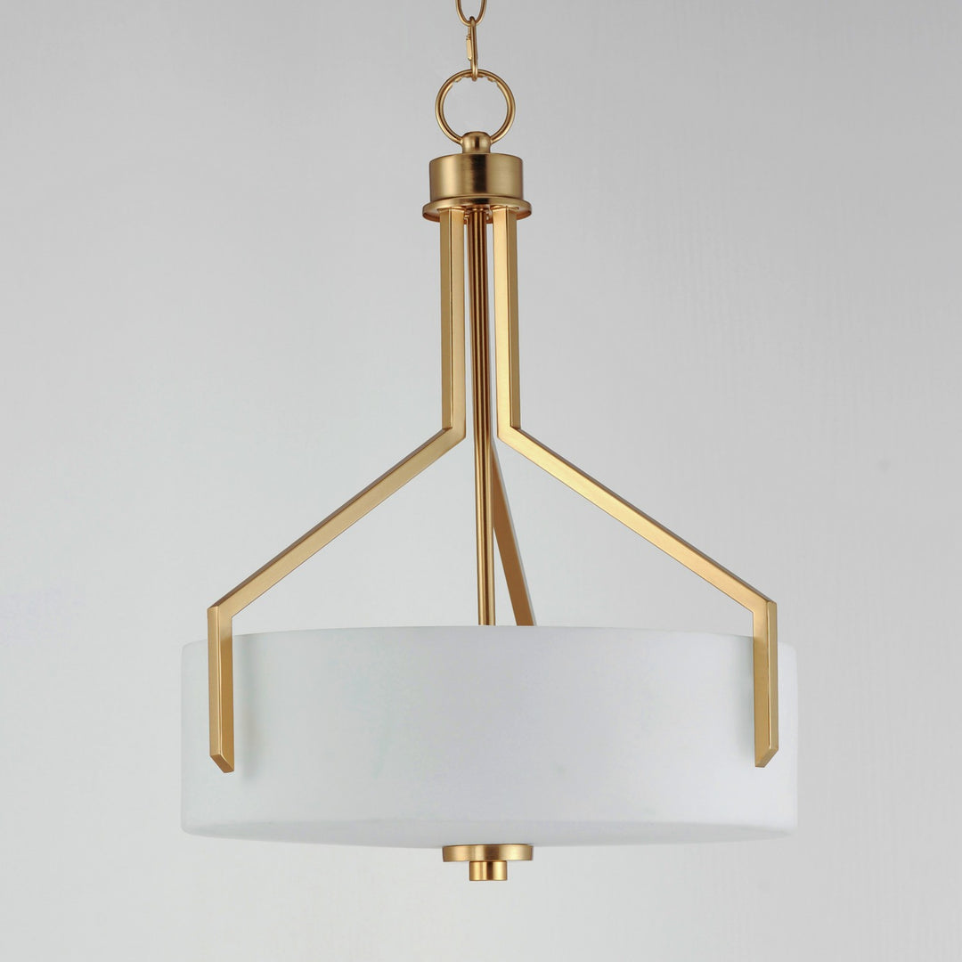 Maxim - 21287SWSBR - Three Light Pendant - Dart - Satin Brass