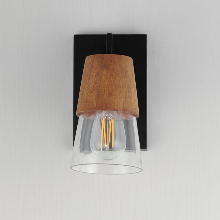 Maxim - 21621CLWNBK - One Light Bath Vanity - Carpenter - Walnut / Black