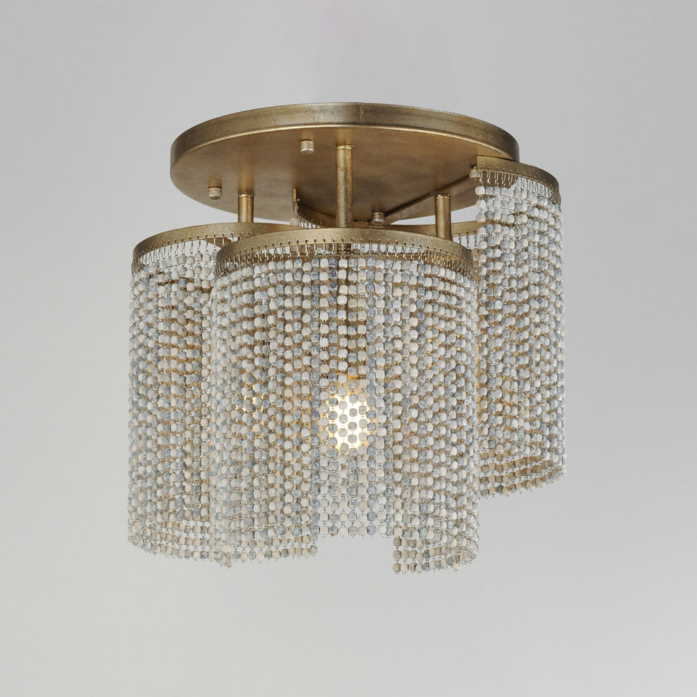 Maxim - 22463WWDGS - Three Light Flush Mount - Fontaine - Golden Silver