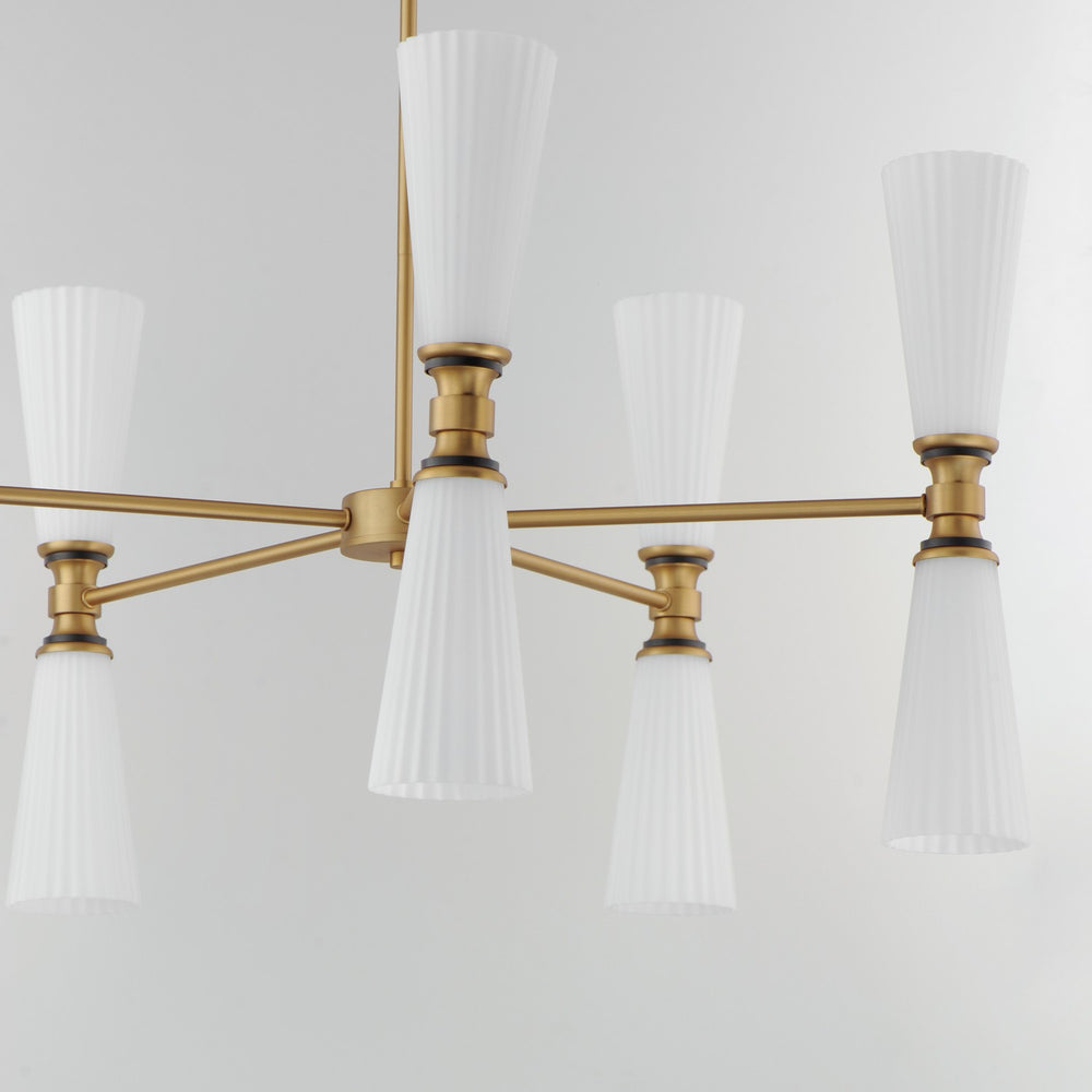 Maxim - 24825SWBKNAB - Ten Light Chandelier - Krevat - Black / Natural Aged Brass