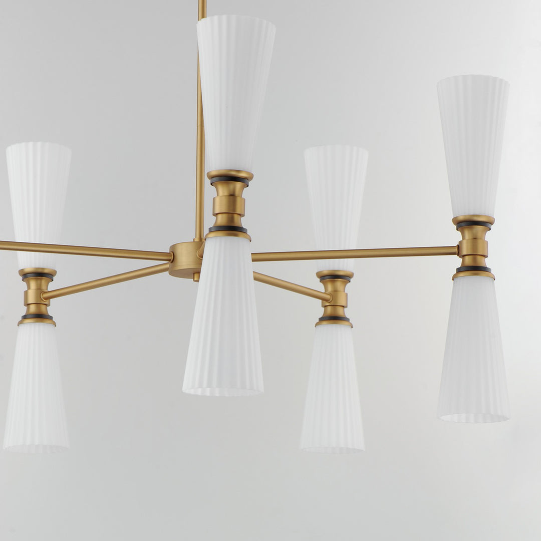 Maxim - 24825SWBKNAB - Ten Light Chandelier - Krevat - Black / Natural Aged Brass
