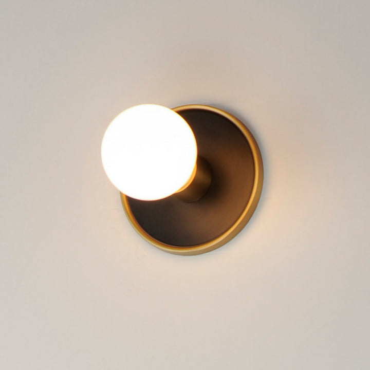 Maxim - 26091BKNAB - One Light Wall Sconce - Hollywood - Black / Natural Aged Brass