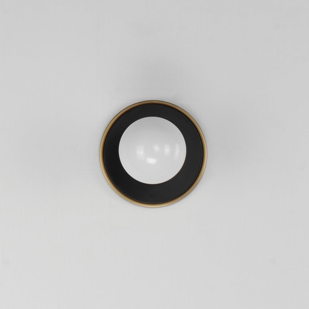 Maxim - 26091BKNAB - One Light Wall Sconce - Hollywood - Black / Natural Aged Brass