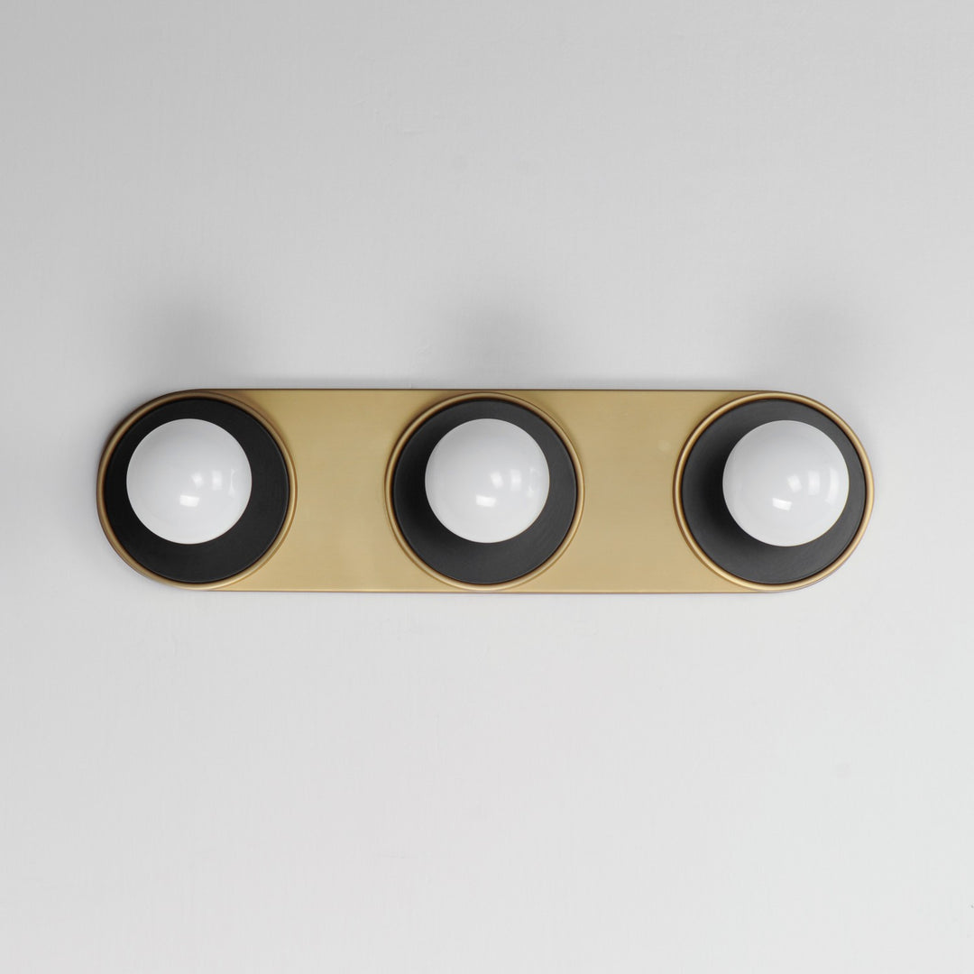 Maxim - 26093BKNAB/BUL - LED Wall Sconce - Hollywood - Black / Natural Aged Brass