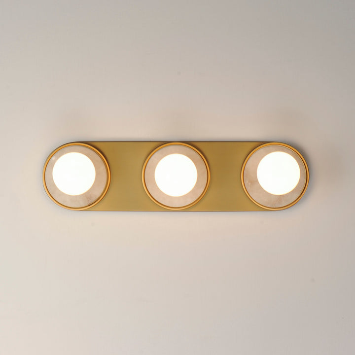 Maxim - 26093WANAB/BUL - LED Wall Sconce - Hollywood - Whit Alabaster / Natural Aged Brass