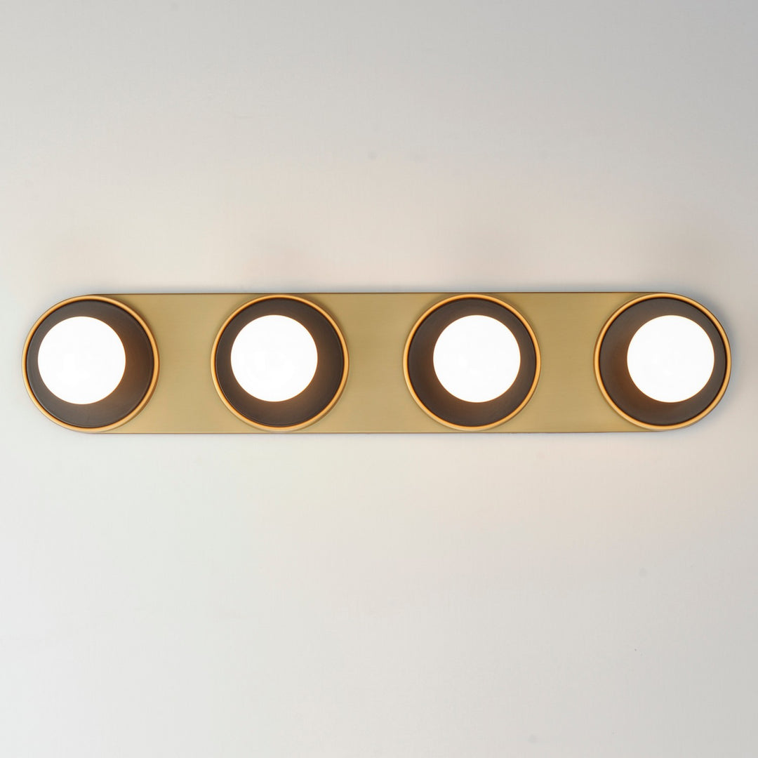 Maxim - 26094BKNAB/BUL - LED Wall Sconce - Hollywood - Black / Natural Aged Brass