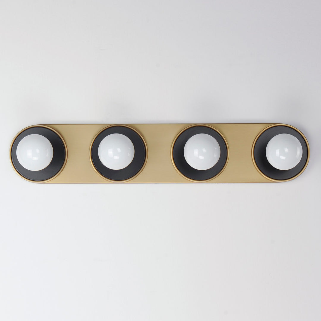 Maxim - 26094BKNAB/BUL - LED Wall Sconce - Hollywood - Black / Natural Aged Brass