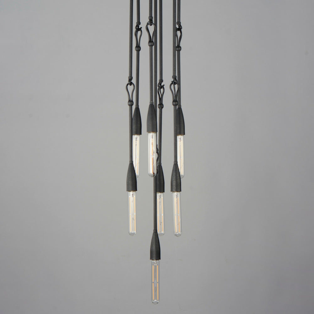 Maxim - 27716AR - Seven Light Pendant - Pioneer - Anthracite