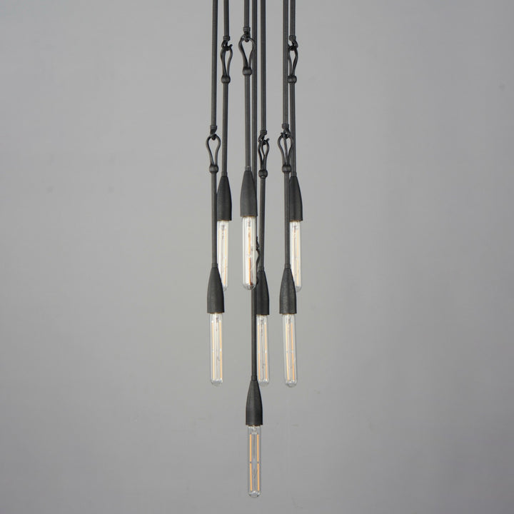Maxim - 27716AR - Seven Light Pendant - Pioneer - Anthracite