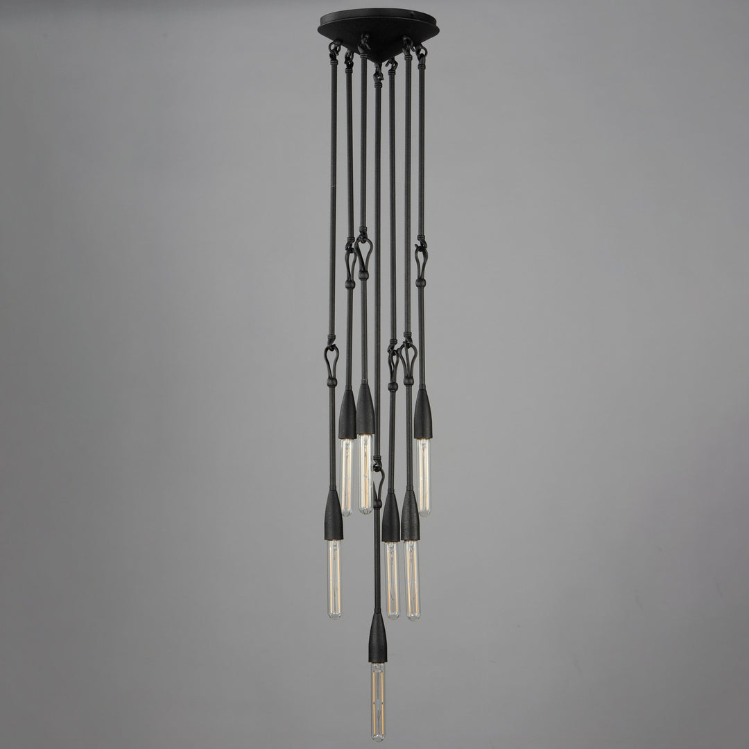Maxim - 27716AR - Seven Light Pendant - Pioneer - Anthracite