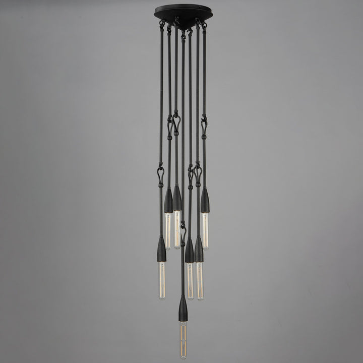Maxim - 27716AR - Seven Light Pendant - Pioneer - Anthracite