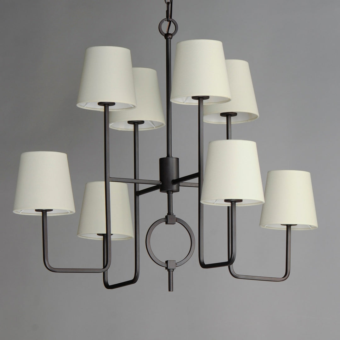 Maxim - 27728OFCHL - Eight Light Chandelier - Paoli - Charcoal Bronze