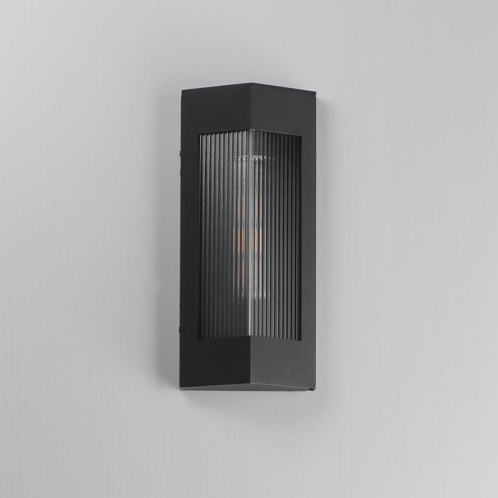 Maxim - 30761CRBKAB - One Light Outdoor Wall Sconce - Triform - Black / Antique Brass