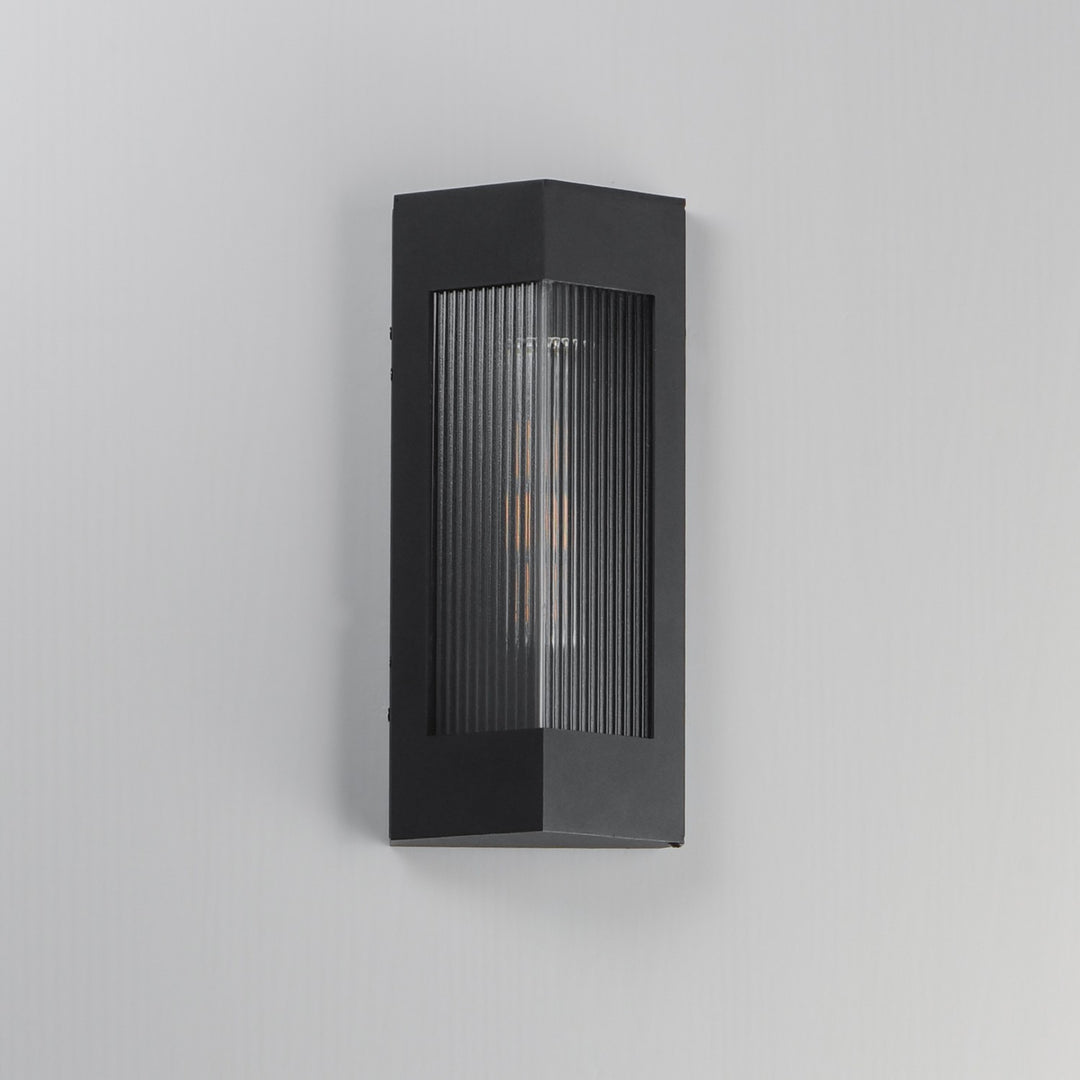 Maxim - 30761CRBKAB - One Light Outdoor Wall Sconce - Triform - Black / Antique Brass