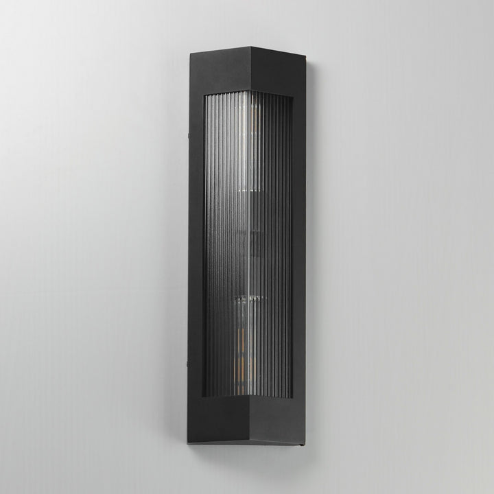Maxim - 30762CRBKAB - Two Light Outdoor Wall Sconce - Triform - Black / Antique Brass