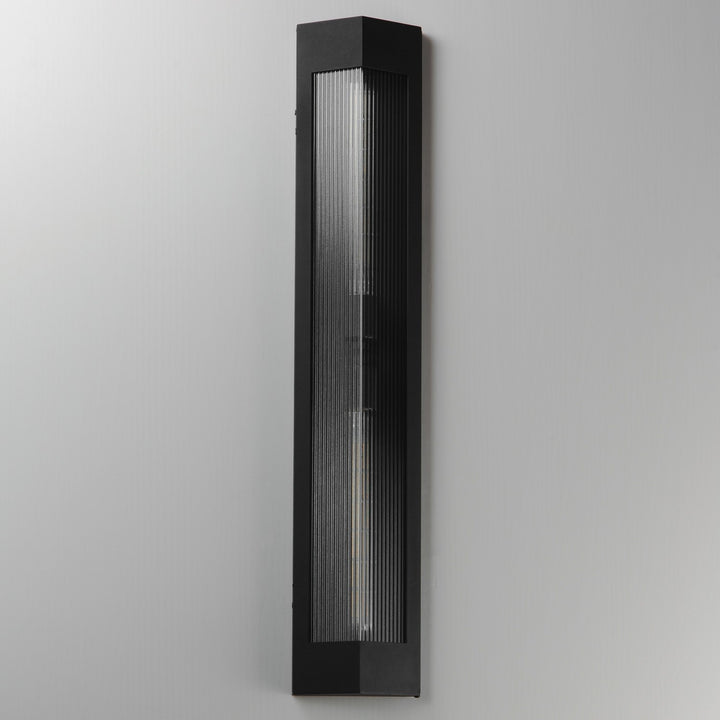 Maxim - 30763CRBKAB - Two Light Outdoor Wall Sconce - Triform - Black / Antique Brass