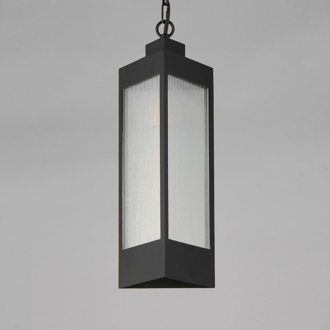 Maxim - 30764CRBKAB - One Light Outdoor Pendant - Triform - Black / Antique Brass