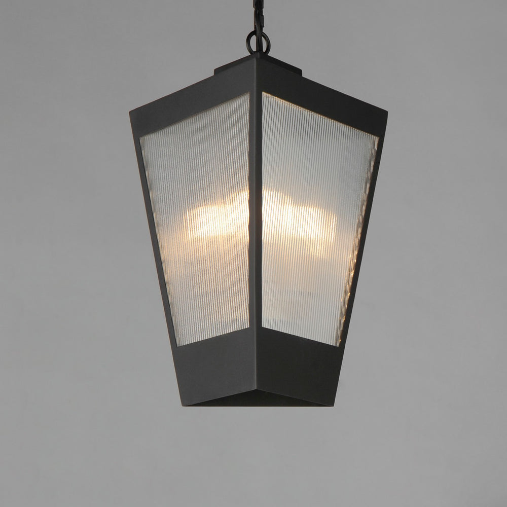 Maxim - 30766CRBKAB - Three Light Outdoor Pendant - Triform - Black / Antique Brass