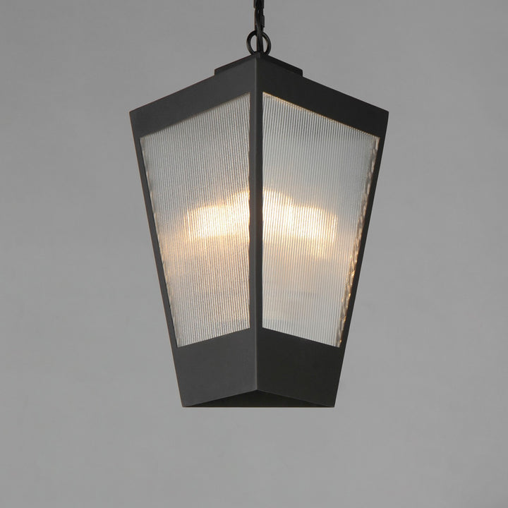 Maxim - 30766CRBKAB - Three Light Outdoor Pendant - Triform - Black / Antique Brass