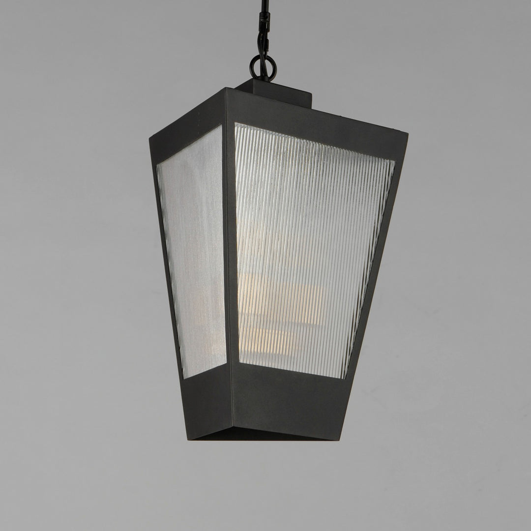 Maxim - 30766CRBKAB - Three Light Outdoor Pendant - Triform - Black / Antique Brass