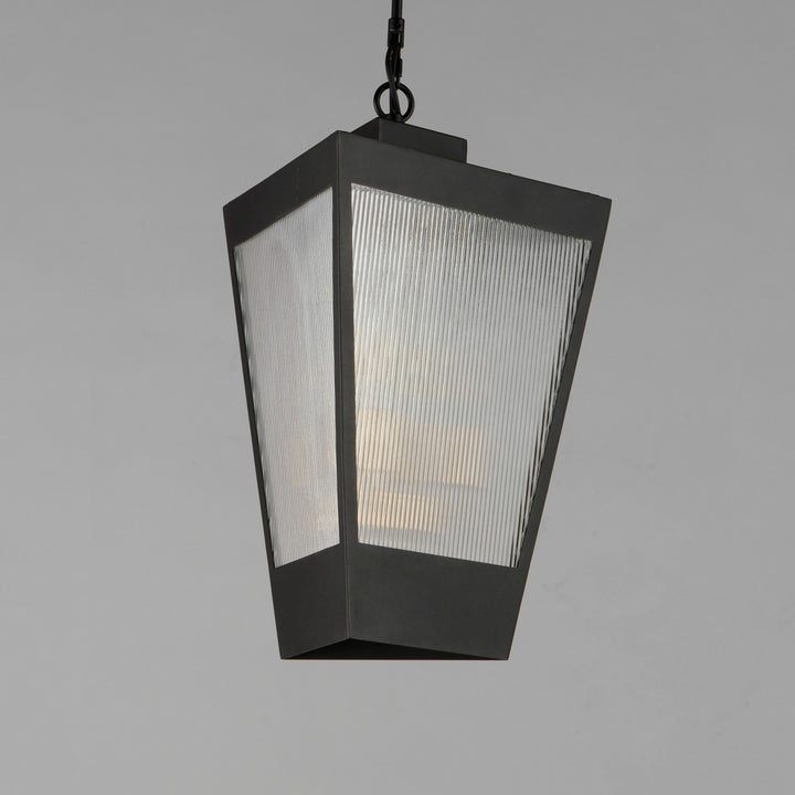 Maxim - 30766CRBKAB - Three Light Outdoor Pendant - Triform - Black / Antique Brass