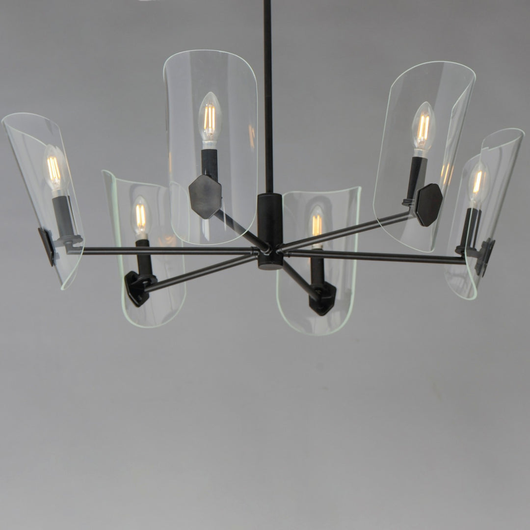 Maxim - 32356CLBK - Six Light Chandelier - Armory - Black