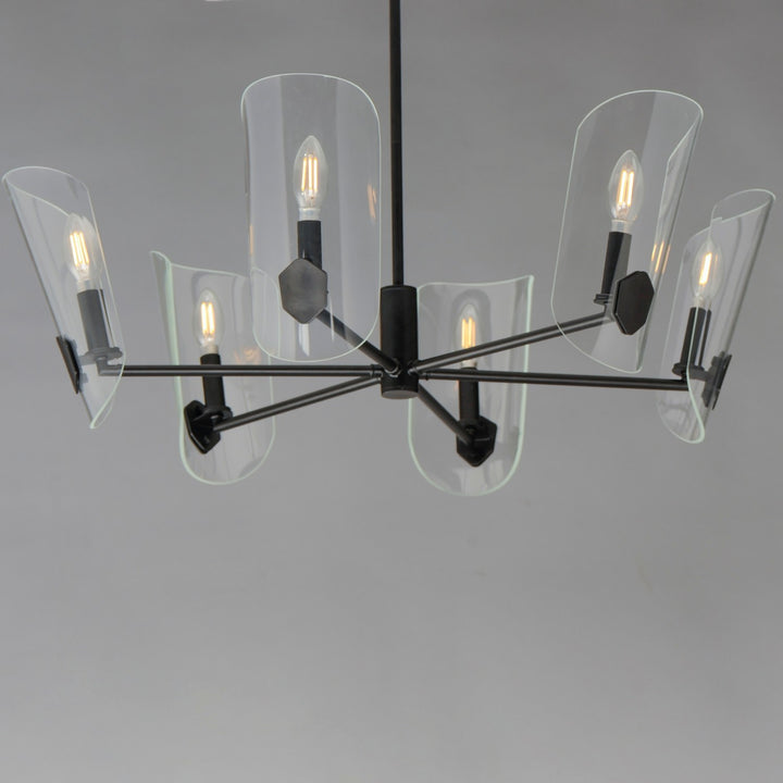 Maxim - 32356CLBK - Six Light Chandelier - Armory - Black