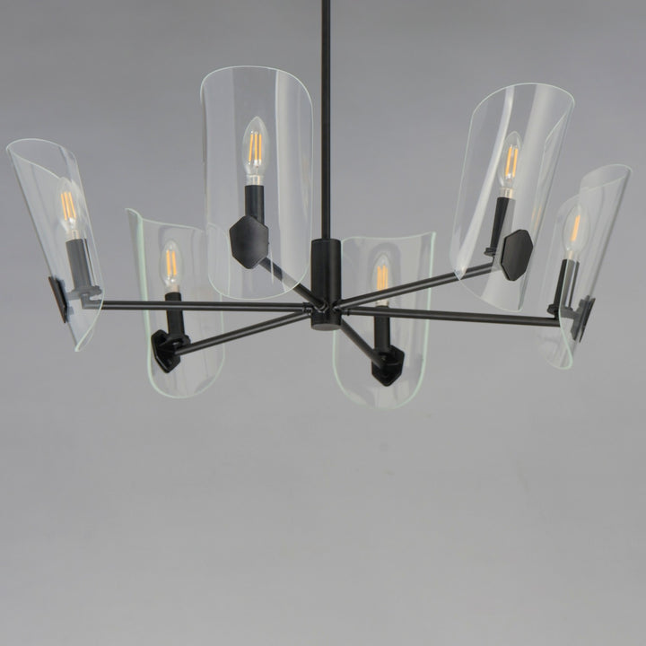 Maxim - 32356CLBK - Six Light Chandelier - Armory - Black