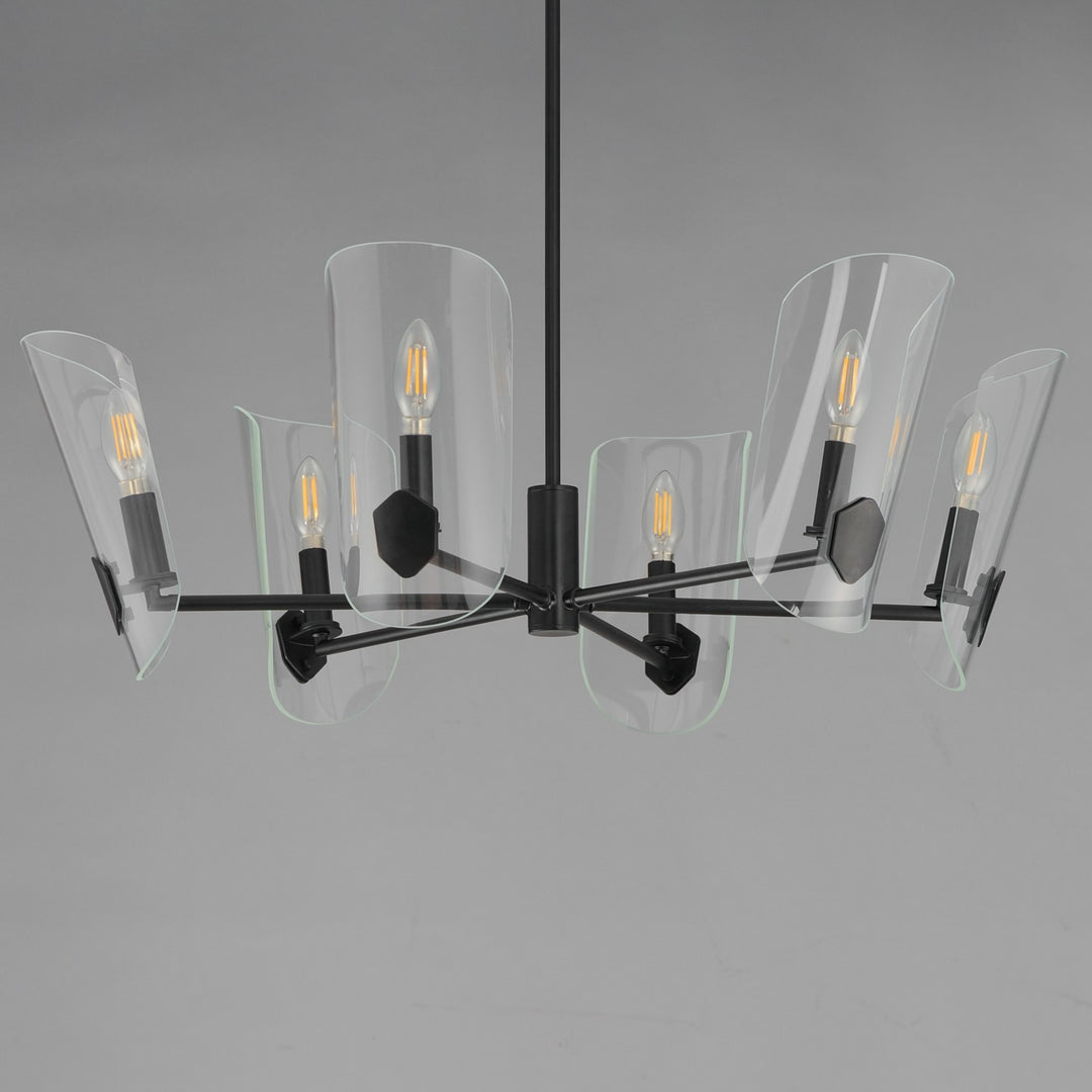 Maxim - 32356CLBK - Six Light Chandelier - Armory - Black