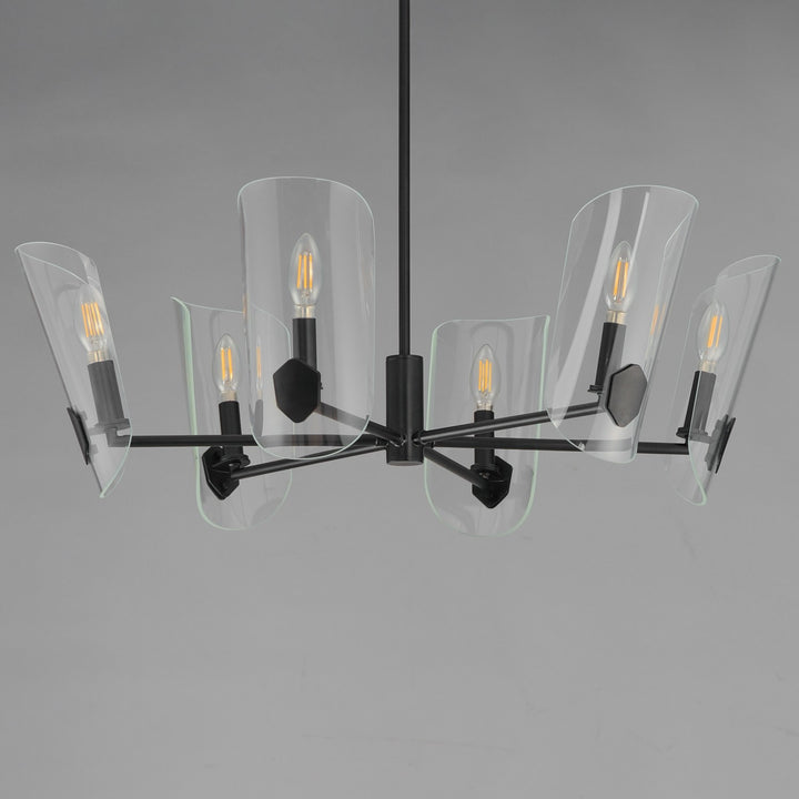 Maxim - 32356CLBK - Six Light Chandelier - Armory - Black