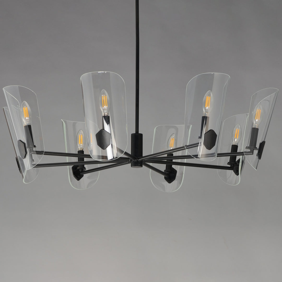 Maxim - 32358CLBK - Eight Light Chandelier - Armory - Black