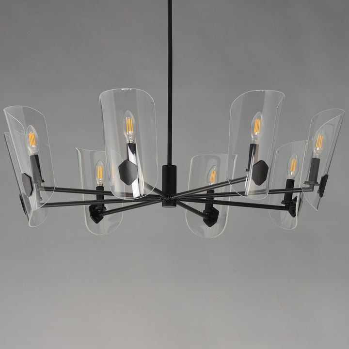 Maxim - 32358CLBK - Eight Light Chandelier - Armory - Black