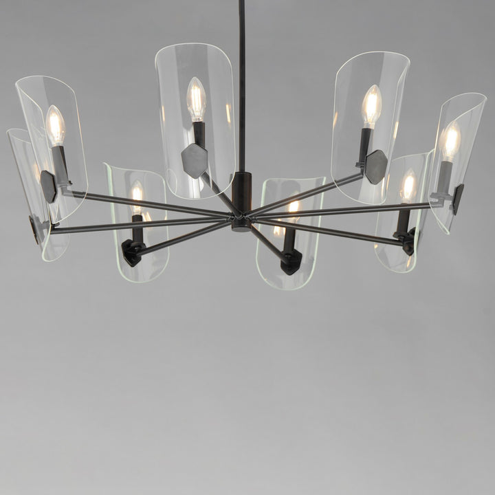 Maxim - 32358CLBK - Eight Light Chandelier - Armory - Black