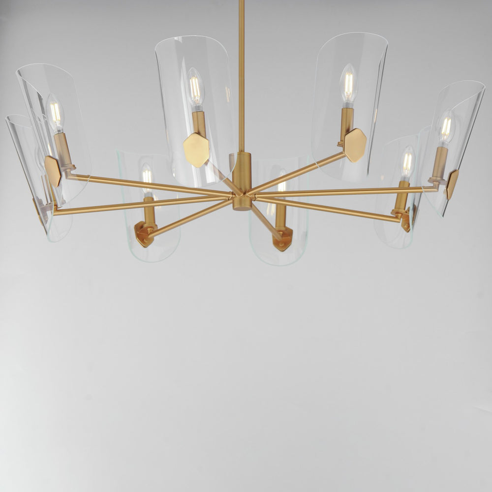 Maxim - 32358CLNAB - Eight Light Chandelier - Armory - Natural Aged Brass