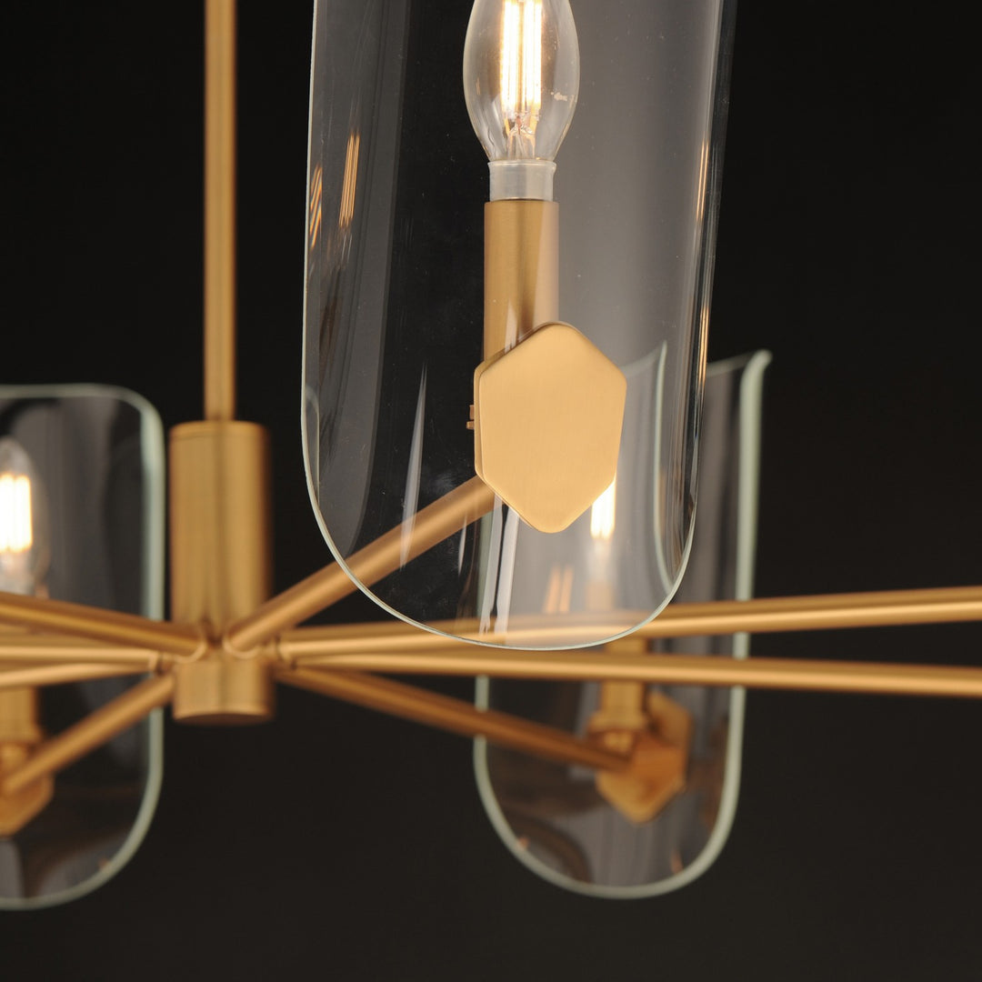 Maxim - 32358CLNAB - Eight Light Chandelier - Armory - Natural Aged Brass