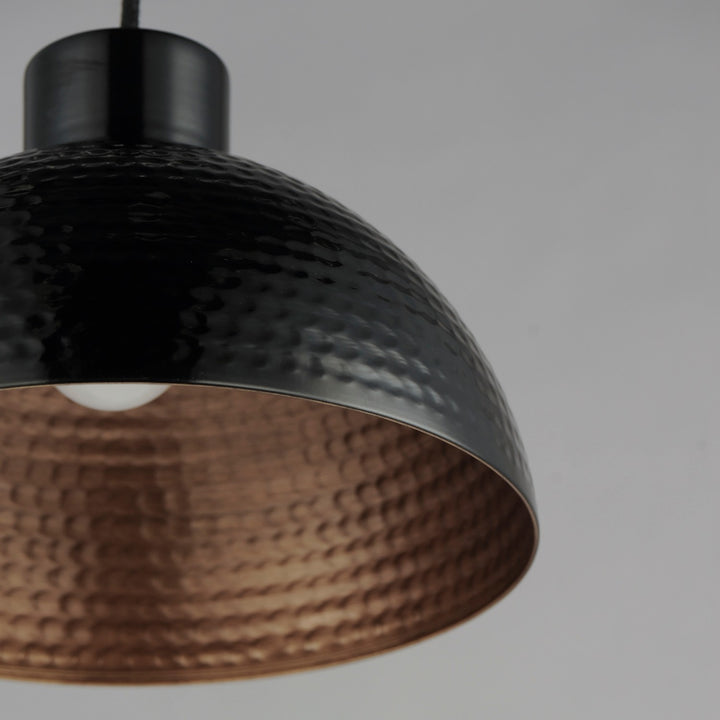Maxim - 35142BKACP - One Light Pendant - Rockport - Black / Antique Copper