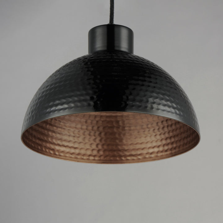 Maxim - 35144BKACP - One Light Pendant - Rockport - Black / Antique Copper