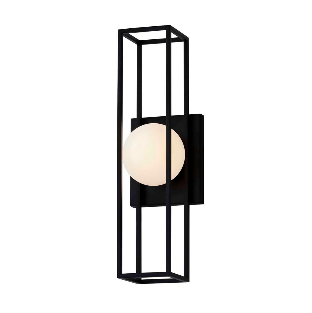 Justice Designs - FSN-7184W-OPAL-MBLK - LED Outdoor Wall Sconce - Fusion - Matte Black