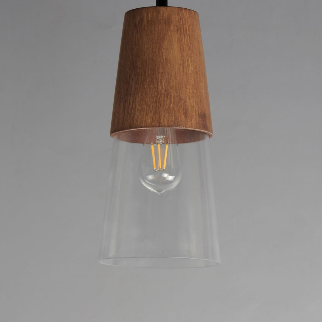 Maxim - 91620CLWNBK - One Light Mini Pendant - Carpenter - Walnut / Black