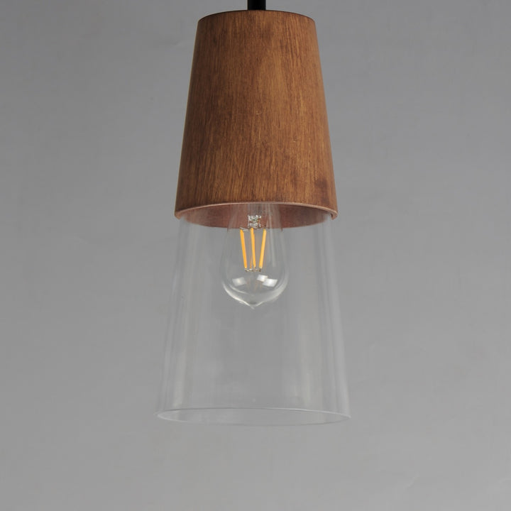 Maxim - 91620CLWNBK - One Light Mini Pendant - Carpenter - Walnut / Black