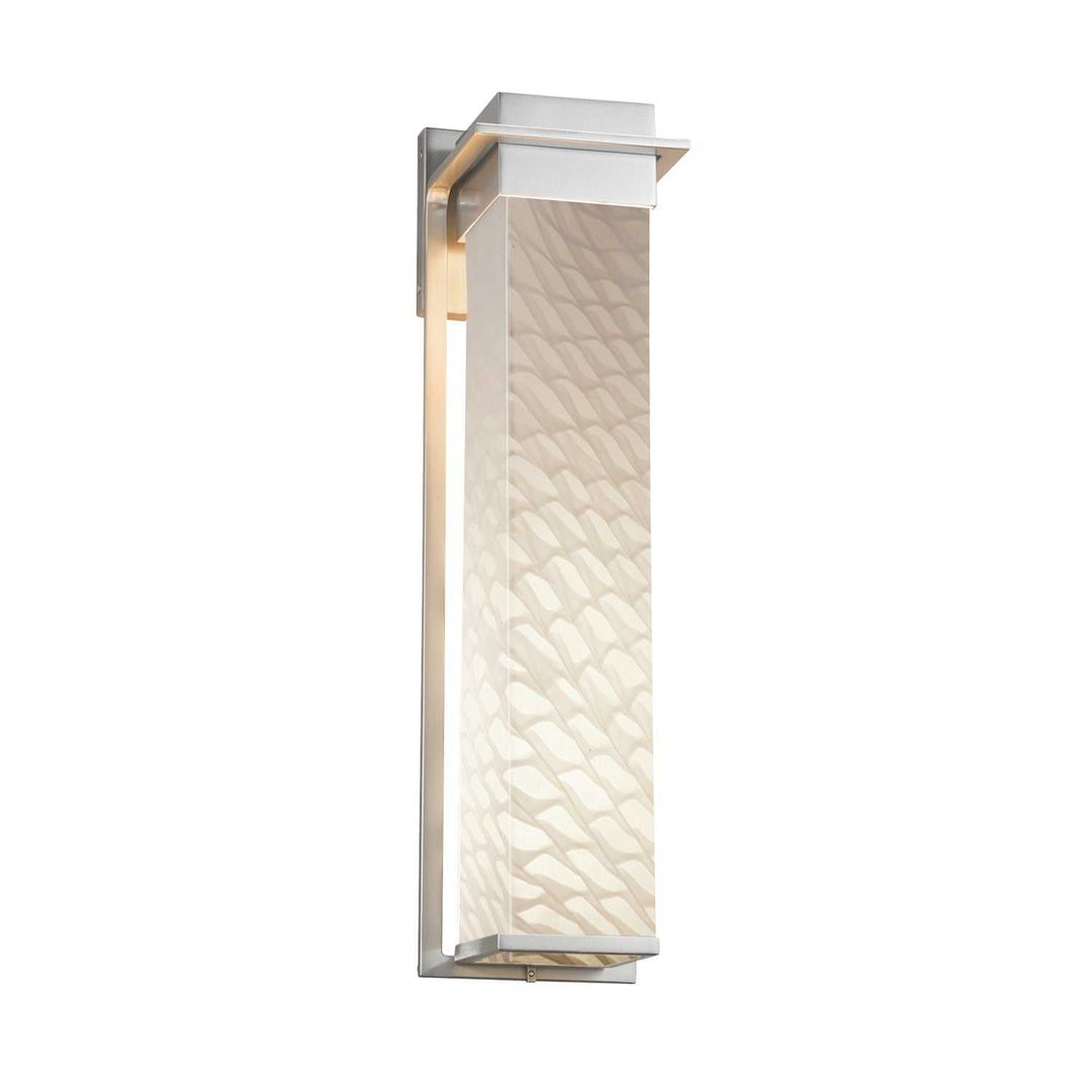 Fusion LED Outdoor Wall Sconce in Brushed Nickel Justice Designs